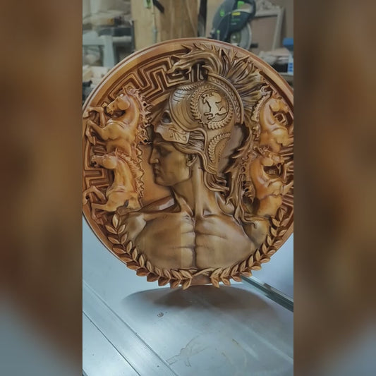 Ares Wood Sculpture