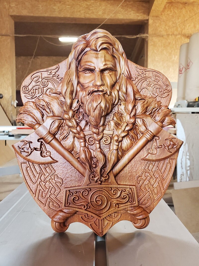 Viking Wood Sculpture