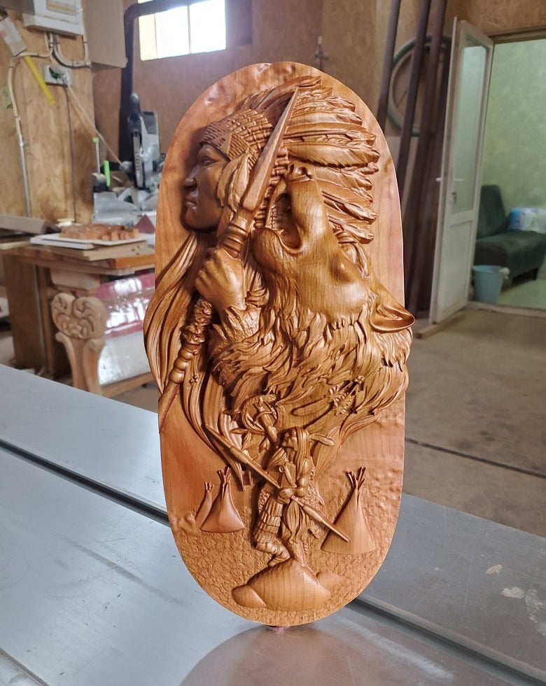 Native American Wood Sculpture