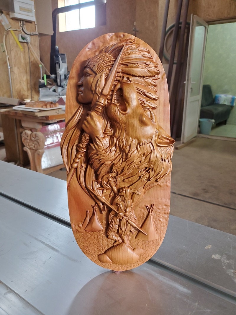 Native American Wood Sculpture