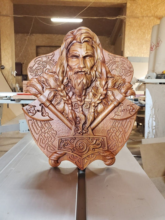 Viking Wood Sculpture