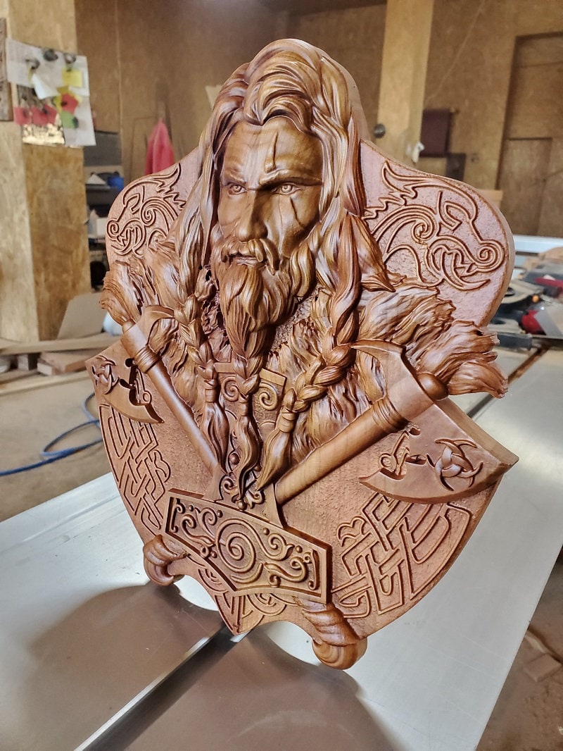 Viking Wood Sculpture