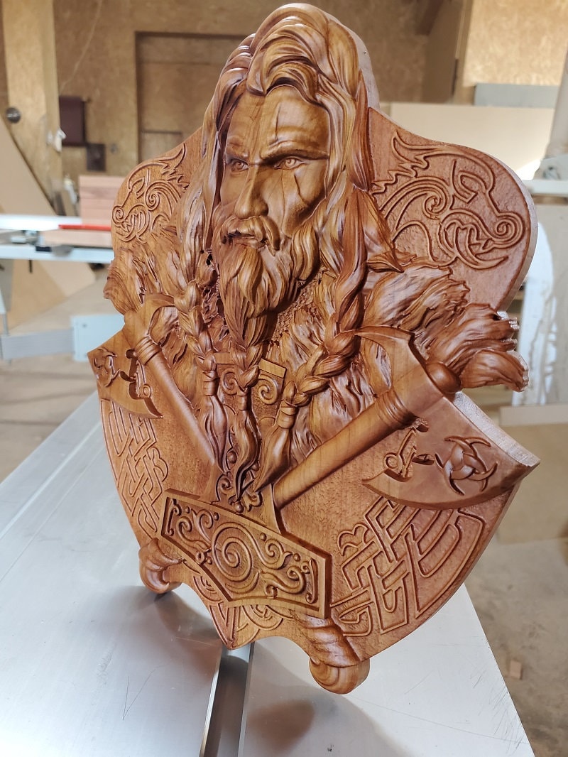 Viking Wood Sculpture