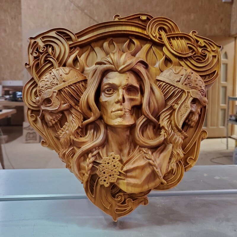 Hell Goddes Wood Sculpture