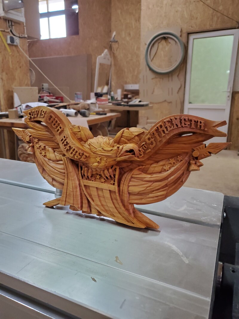 American Eagle Wood Sculpture