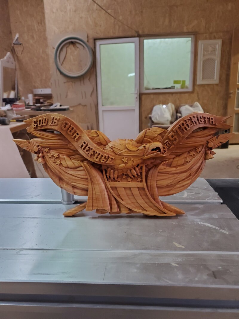 American Eagle Wood Sculpture