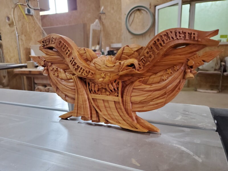 American Eagle Wood Sculpture