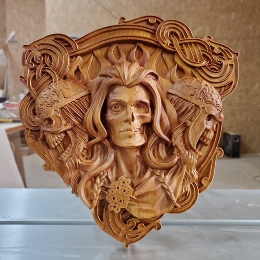 Hell Goddes Wood Sculpture