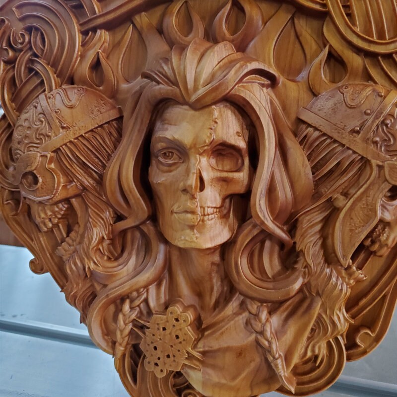 Hell Goddes Wood Sculpture