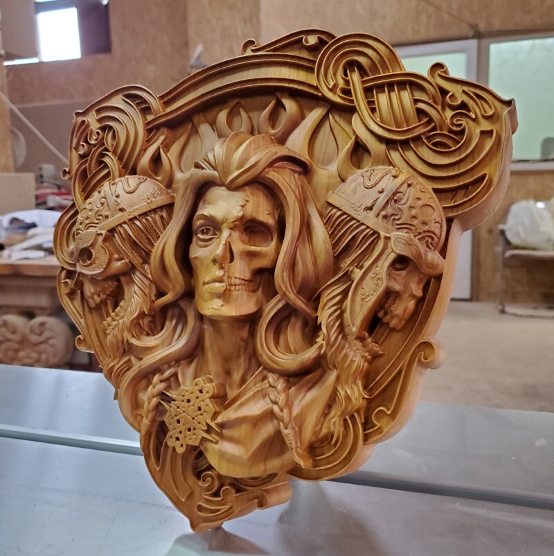 Hell Goddes Wood Sculpture