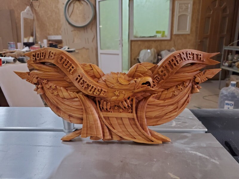 American Eagle Wood Sculpture