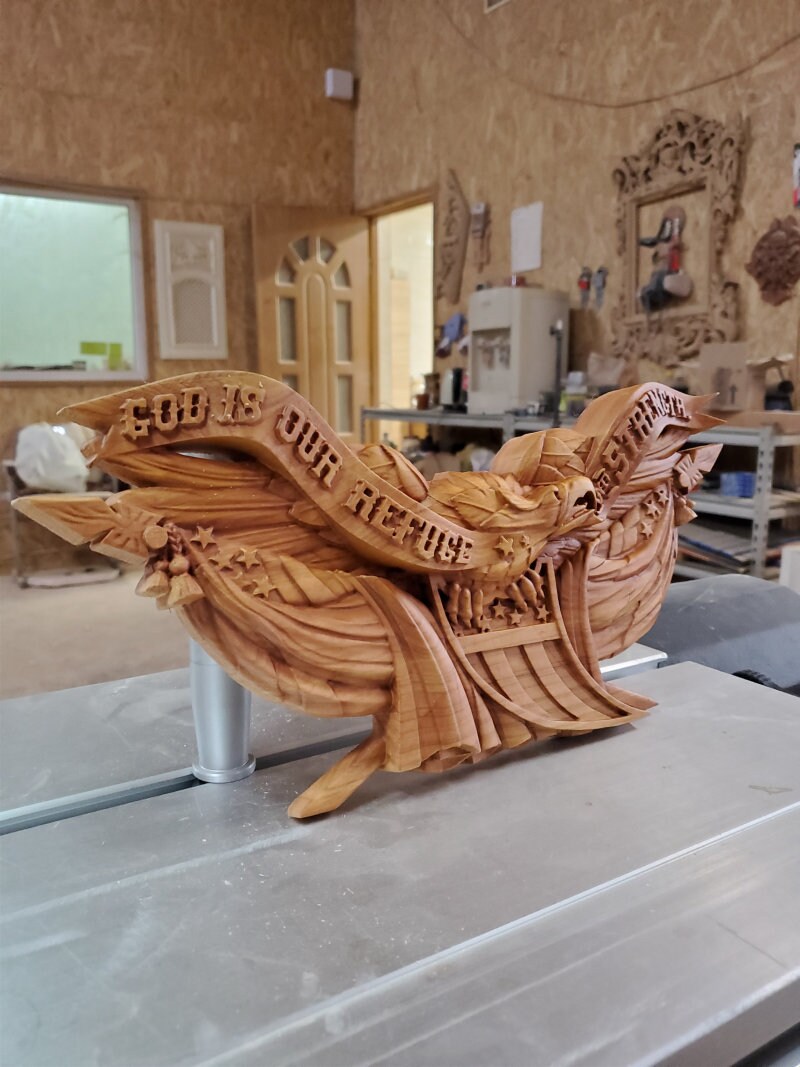 American Eagle Wood Sculpture