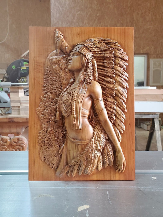 Native American Wood Sculpture