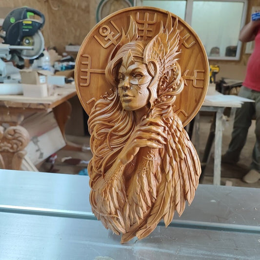 Valkyrie Wood Sculpture