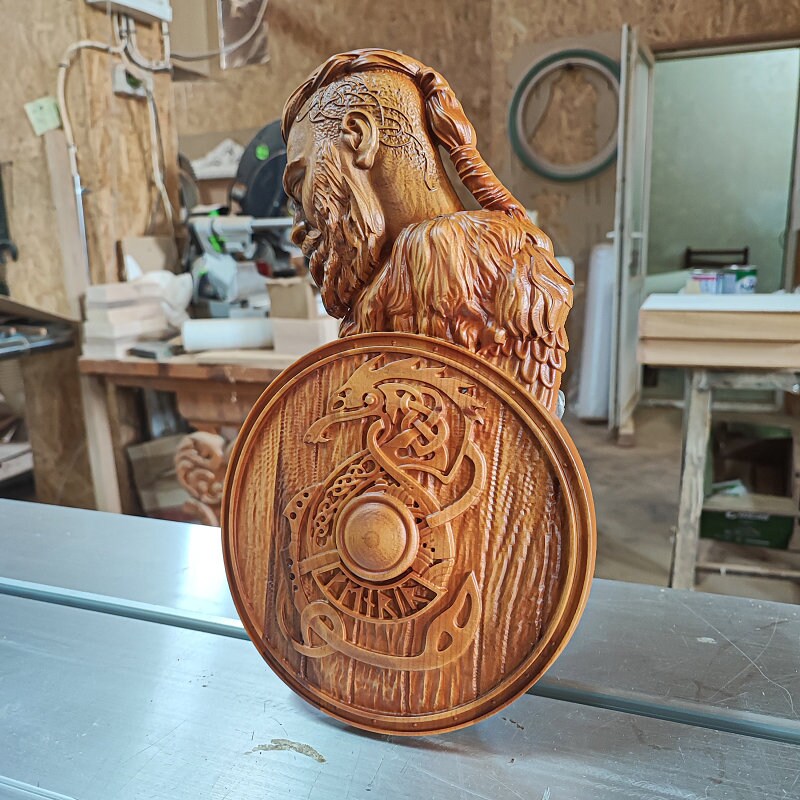 Viking Wood Sculpture