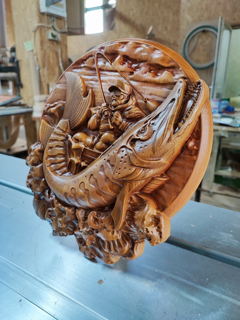 Fisherman  Wood Sculpture