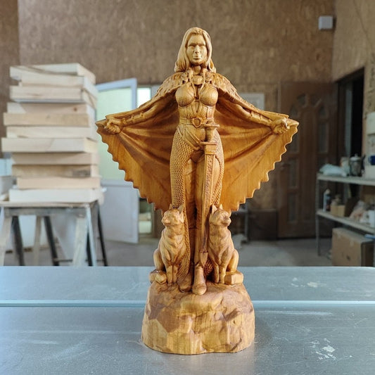 Freya Wood Statue
