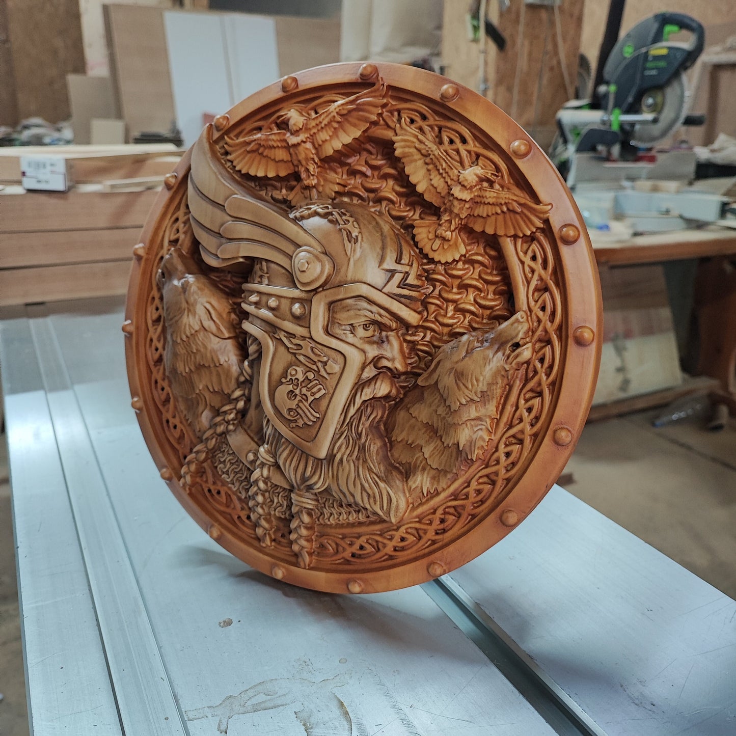 Odin Wood Sculpture