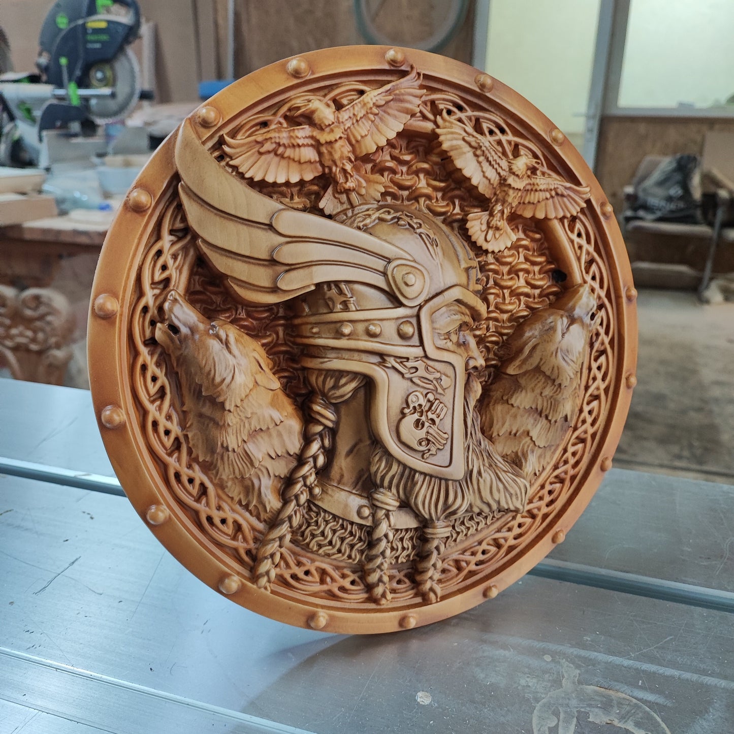 Odin Wood Sculpture