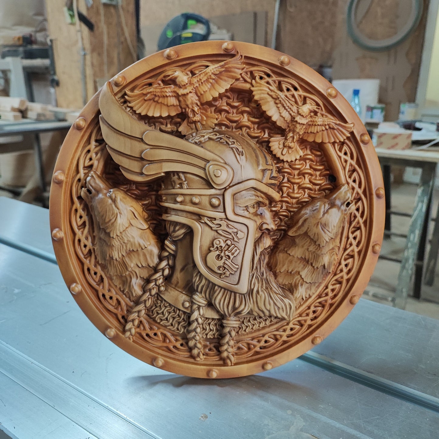 Odin Wood Sculpture