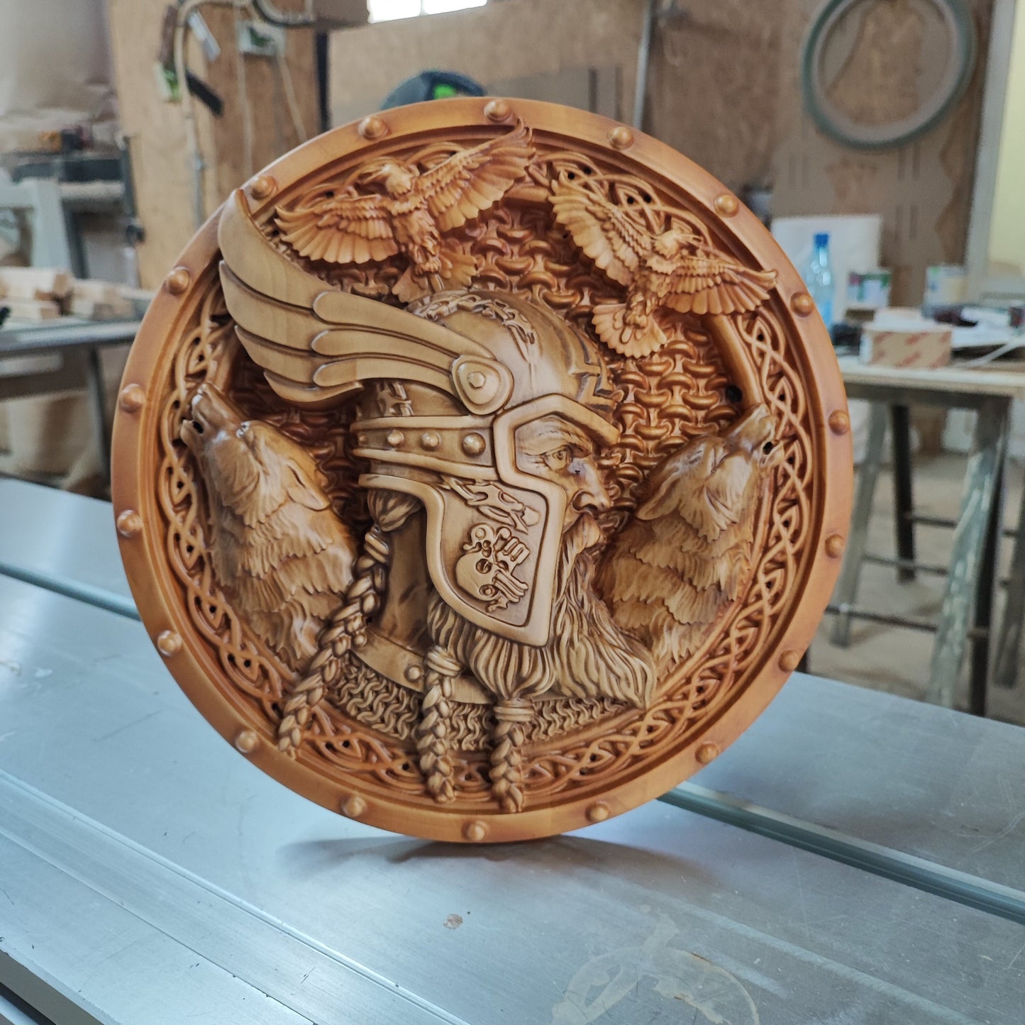 Odin Wood Sculpture