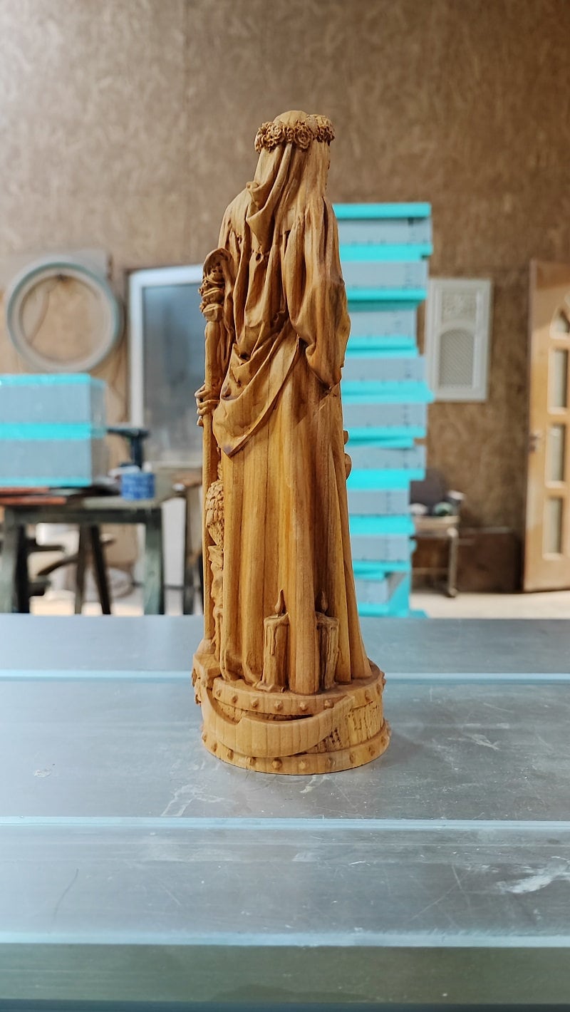 Santa Muerte, Lady of the Dead Wood Statue