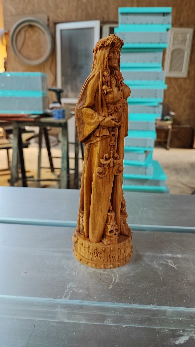 Santa Muerte, Lady of the Dead Wood Statue